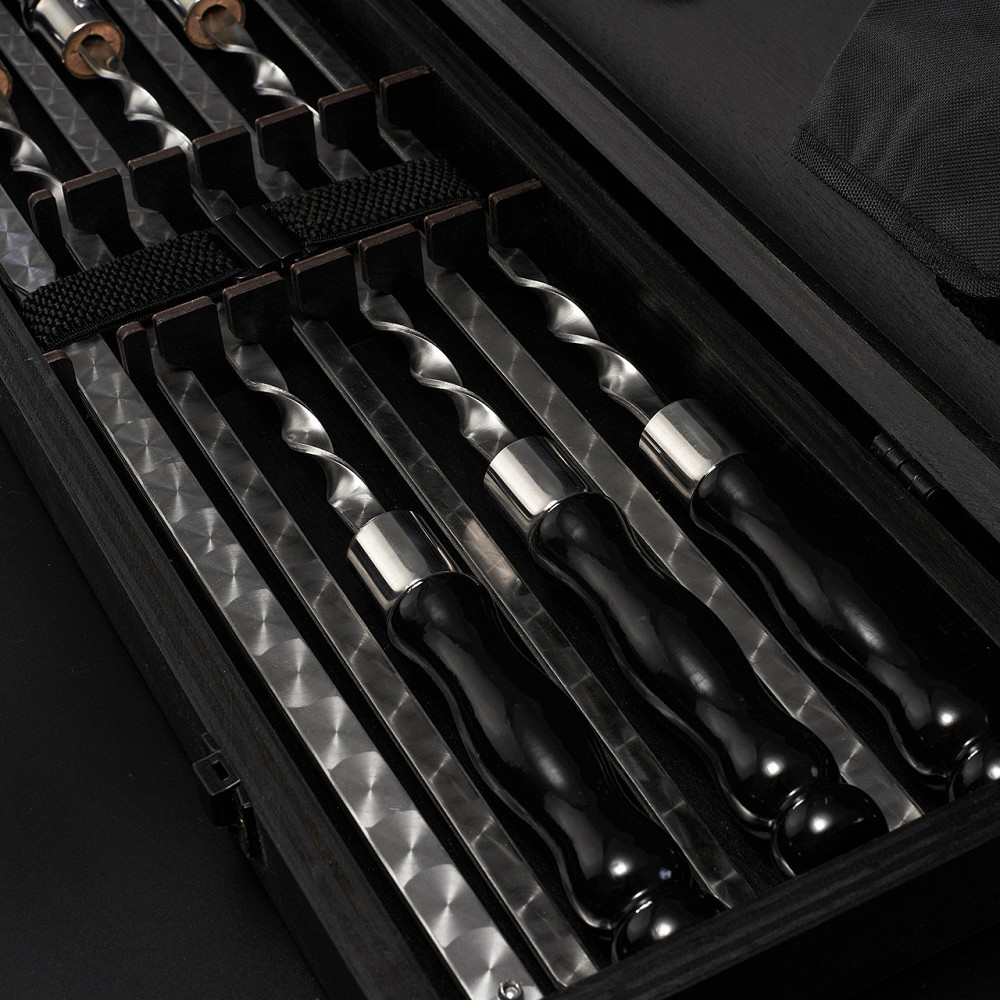 Шампури подарункові набір бокс для пікніка гриля та барбекю Оригінальні Віп подарунки на день народження татові, хлопцю, Тернопіль - фото 7