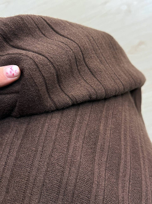 Спідниця жіноча My fashion 8893 в’язана довга максі пліссе трапеція коричнева, коричневий, one size Київ - фото 13