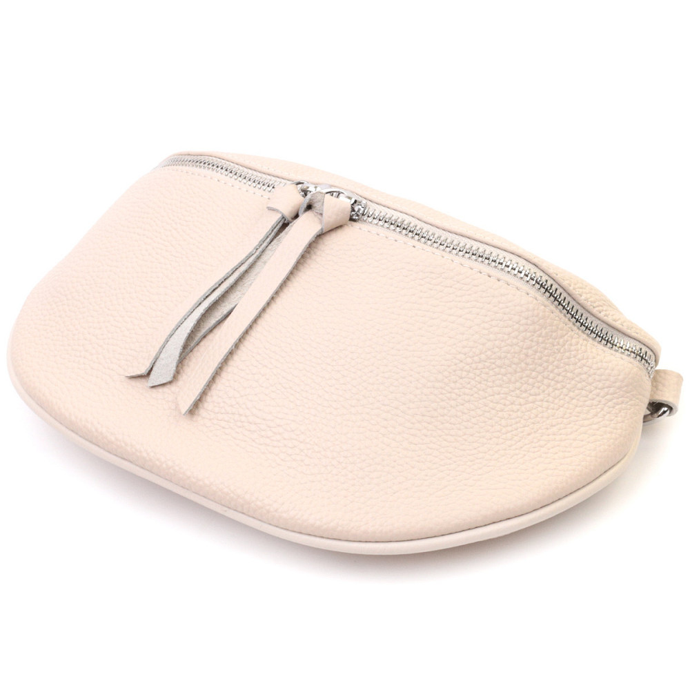 Кожаная сумка для женщин через плечо с мини кошельком Vintage 22664 Белая Киев - изображение 6