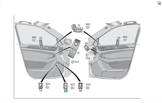 Mercedes-Benz  A1668200210 Кнопка відкриття задніх кватирок GL/GLS X166 Одеса