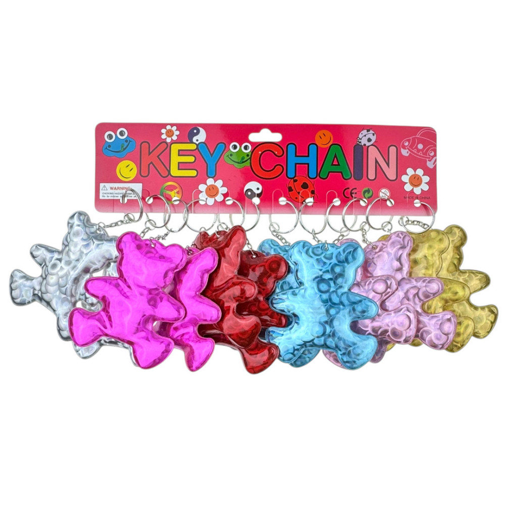 Брелоки для ключів блискучі Ведмедики 12 шт Київ - фото 1