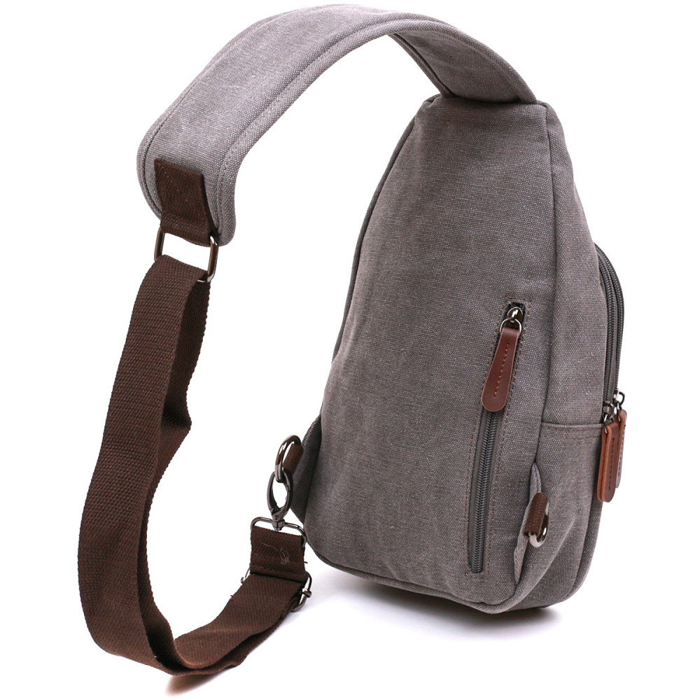 Удобная мужская сумка через плечо Vintage 20388 Серый Киев - изображение 7