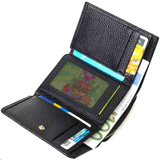 Женское портмоне в три сложения из натуральной кожи Tony Bellucci 22024 Черный Киев