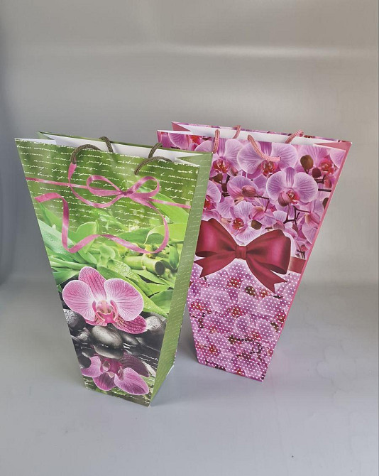 Бумажный пакет маленький  под орхидею 37см (12 шт) Харьков - изображение 4