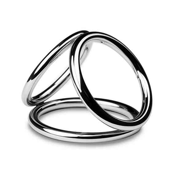 Потрійне ерекційне кільце Sinner Gear Unbendable – Triad Chamber Metal Cock and Ball Ring – Large Sex Aura Київ