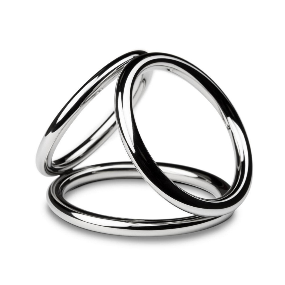 Потрійне ерекційне кільце Sinner Gear Unbendable – Triad Chamber Metal Cock and Ball Ring – Large Sex Aura Київ - фото 1