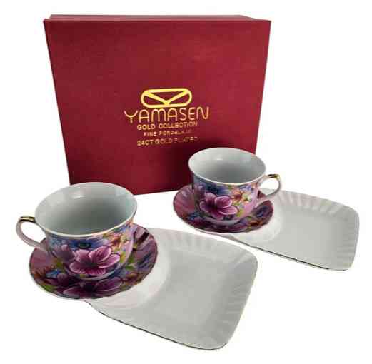 Сервиз для чая фарфор на 2 персоны Цветы Киев