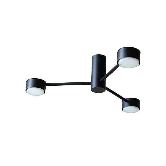 Люстра потолочная MSK Electric Copter на три круглых плафона под лампы GX53 черная NL 8041-3 BK Одесса