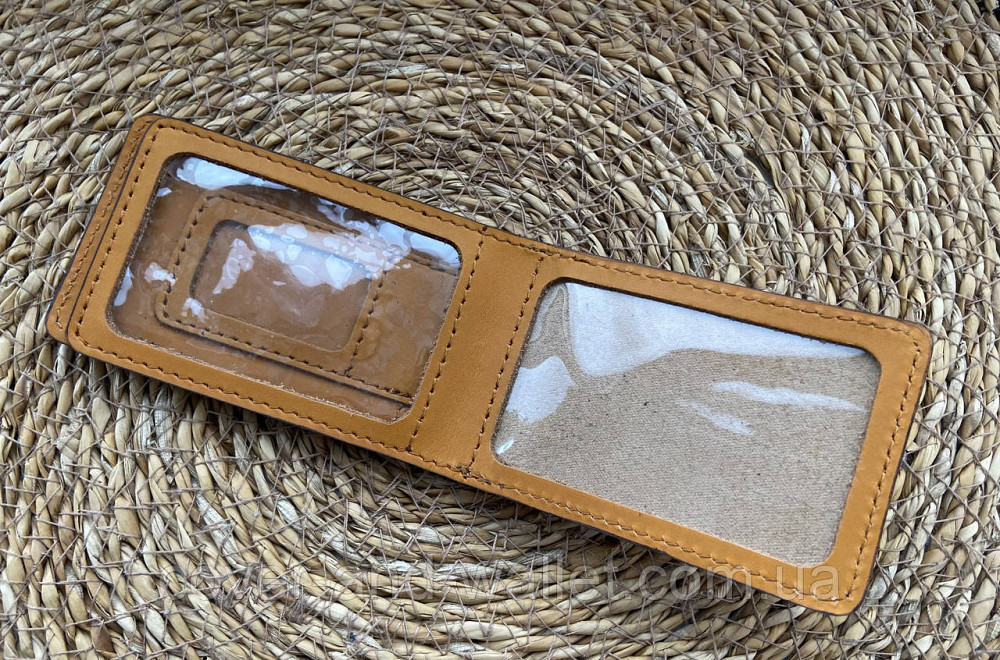 Обкладинка на посвідчення державна прикордонна служба під жетон на три відділення Puos Жовтий Київ - фото 1