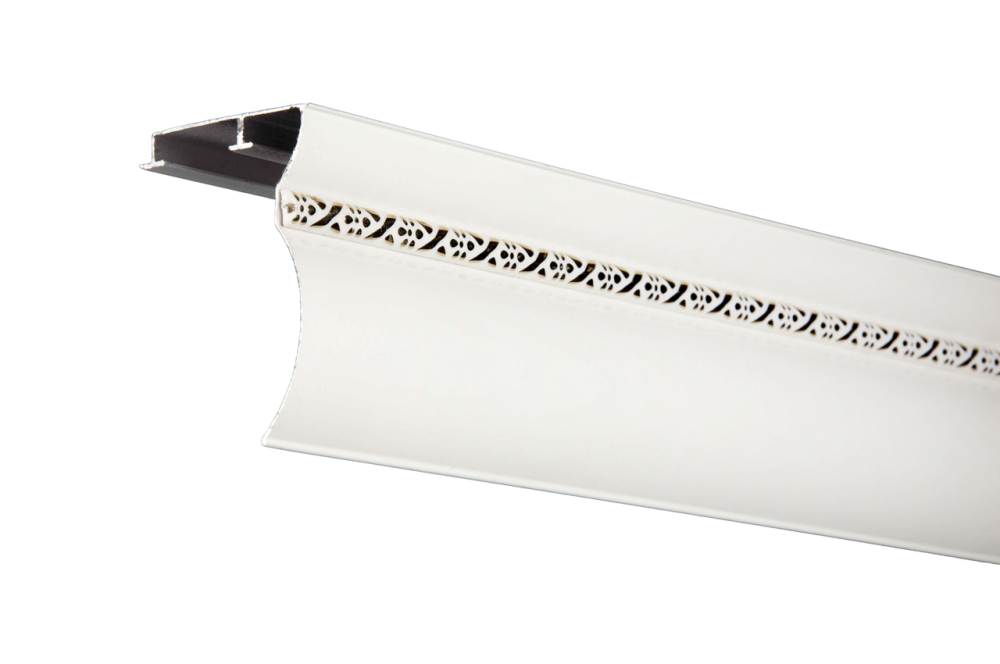 Алюминиевый стеновой карниз БР-12 Белый 1.75 Бровары - изображение 1