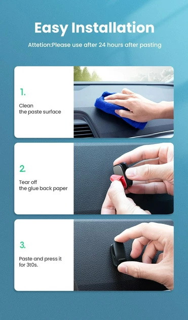 Гачки-тримачі Ugreen LP252 органайзери для ключів, кабелів, пакетів 80199 (Чорні, 4 шт) Миколаїв - фото 3