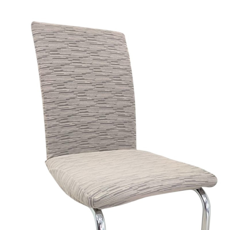 Универсальный натяжной чехол на стул со спинкой жаккард абстракция милано Royan Кофе 00902 Белая Церковь - изображение 1