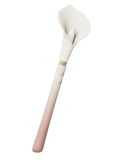 Роскошный вибромассажер Zalo – Calla Blossom Pink, двусторонний, 2 мотора Sex Aura Киев - изображение 2