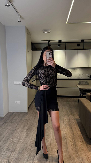 Женское романтичное мини платье со шлейфом кружево + трикотажная подкладка Одесса - изображение 6