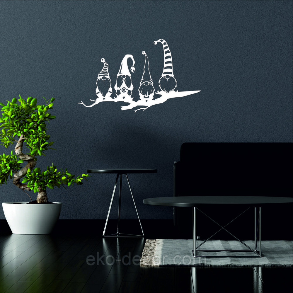 Декоративное настенное Панно «Гномики», Декор на стену 50*30 см, Белый Киев - изображение 3