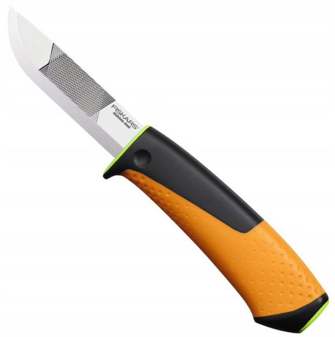 Универсальный Нож усиленный для тяжелых работ с чехлом-точилкой Fiskars (1023619) Нержавеющая сталь Нововолынск - изображение 2