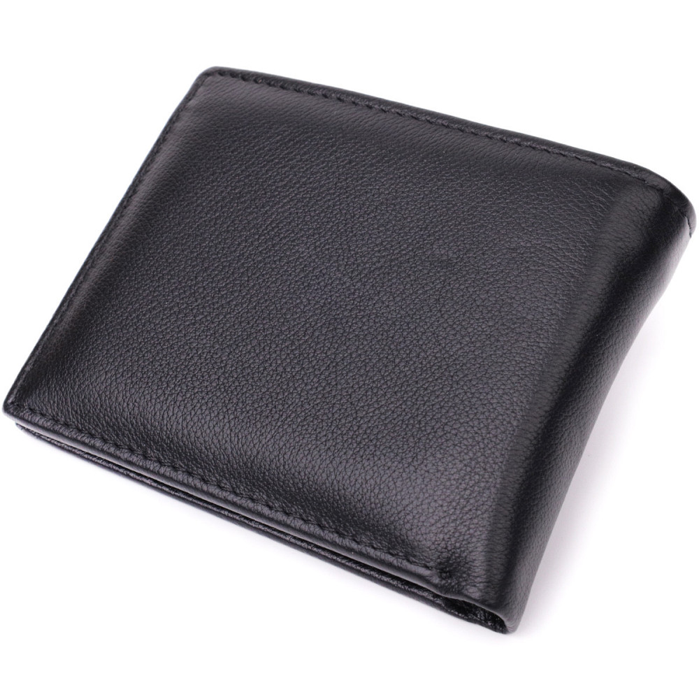 Шкіряний гаманець-затиск, чорний (ST Leather) Київ - фото 11