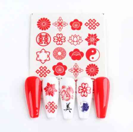 Наклейки на ногти красные - размер стикера 6*5см, инструкция по применению есть в описании товара Киев