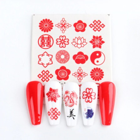 Наклейки на ногти красные - размер стикера 6*5см, инструкция по применению есть в описании товара Киев - изображение 1