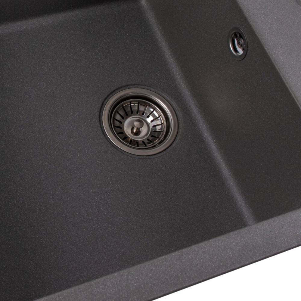 Гранітна мийка для кухні Platinum 7950 Selena матова Сірий мусон Коломия - фото 6