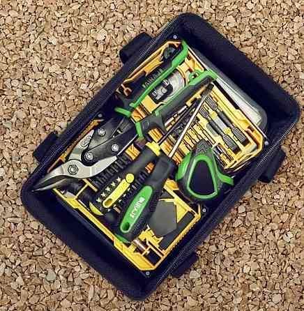 Сумка для инструментов AIRAJ 31 на 21 на 17 см черно-зеленая Киев