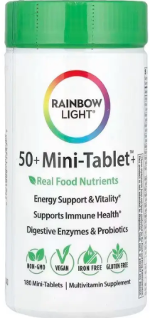 Комплекс витаминов и минералов Rainbow Light Food-Based Multivitamin 50+ 180 мини таб Киев