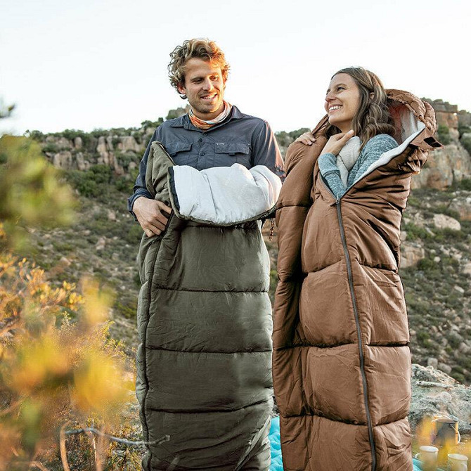 Спальник з капюшоном Naturehike U350 NH20MSD07, (1°C), коричневий Київ - фото 3