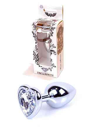 Анальная пробка -Jewellery Silver Heart PLUGClear Sex Aura Киев