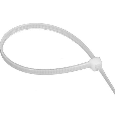 Хомут пластиковий 3,6*250 (4*250)мм універсальний білий 100шт/уп APRO Житомир
