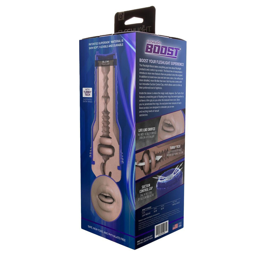 Мастурбатор-ротик Fleshlight Boost Blow Light Medium Flesh, плаваючі кільця Turbo Tech Sex Aura Київ - фото 6