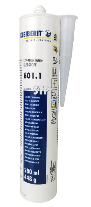 Клей-герметик Kleiberit Stp 601.1 для монтажа зеркала и стеновых панелей серый Львов - изображение 1