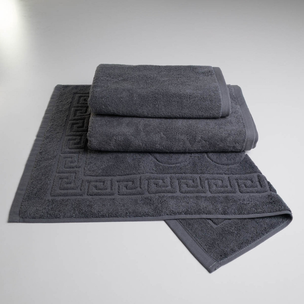 Набір готельних махрових рушників 3шт GM Textile 50х70см, 50х90см, 70х140см (Сірий) Суми - фото 1