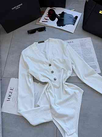 Женское теплое базовое боди из ангоры рубчик Молочный, 42/46 Одесса