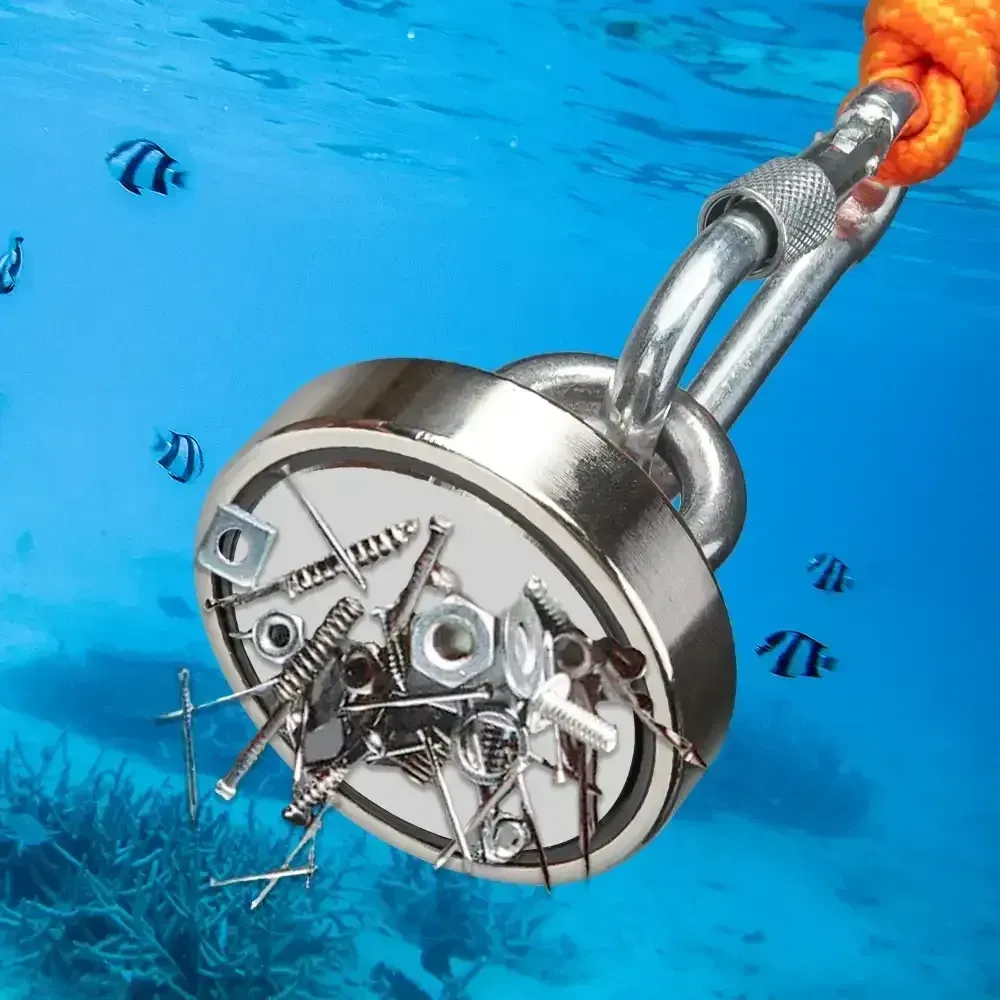 Неодимовий магніт 90мм - 350кг у корпусі із зовнішнім кільцем / Пошуковий магніт / Магніт SBR Київ - фото 2