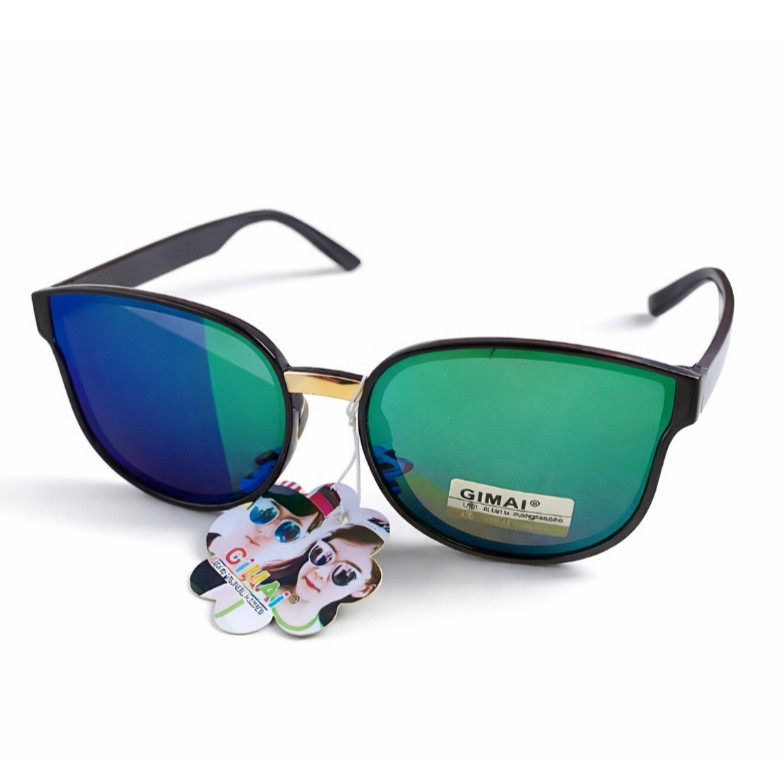 Очки детские солнцезащитные зеркальные стильные (сине-зеленые) Киев - изображение 4