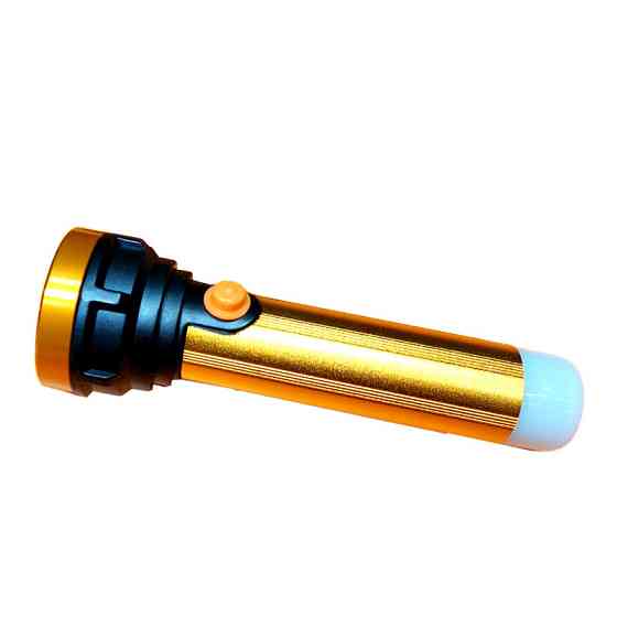 Фонарик с аккумулятором ручной 1 Вт, IP54, черный Днепр