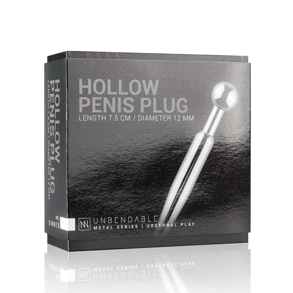 Порожнинний уретральний стимулятор Sinner Gear Unbendable – Hollow Penis Plug, довж.7,5см, діам.12мм Sex Aura Київ - фото 5