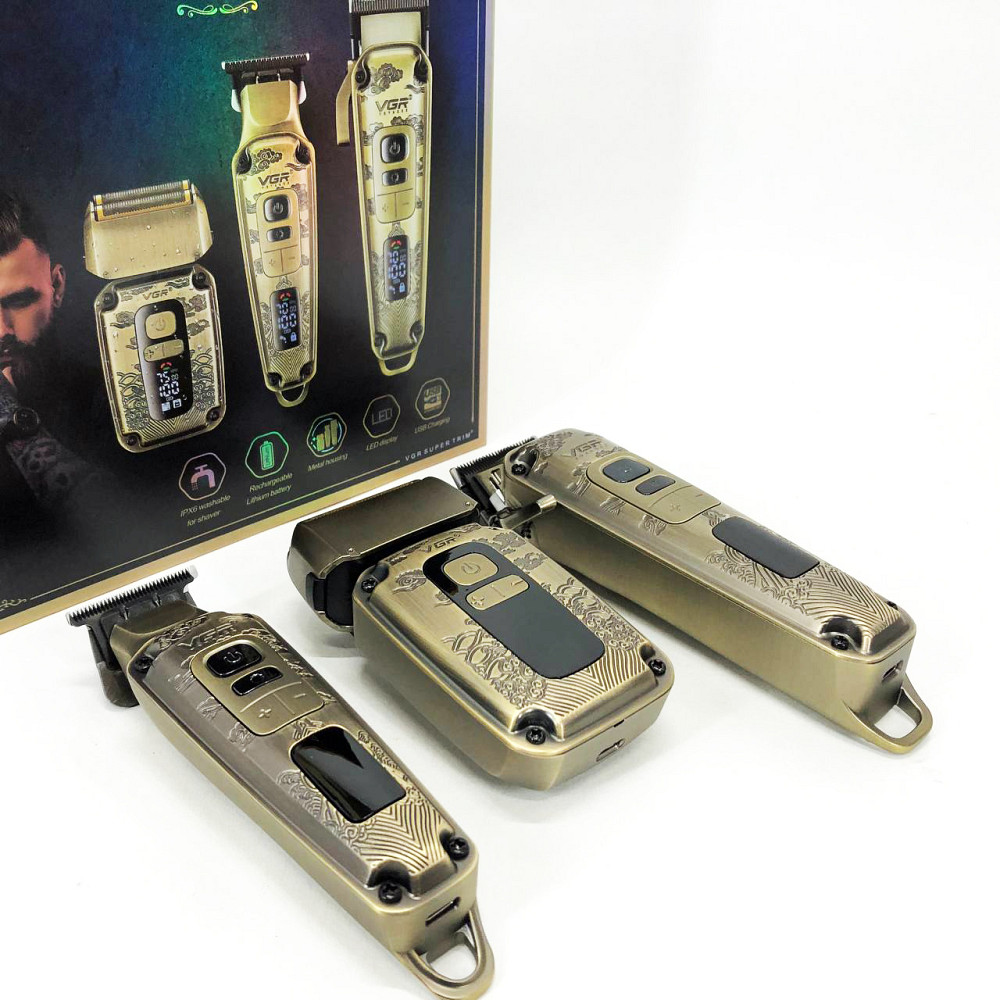 Професійна акумуляторна машинка Акумулятор VGR, Бездротовий акумуляторний тример для стрижки волосся KN-67 Львів - фото 17