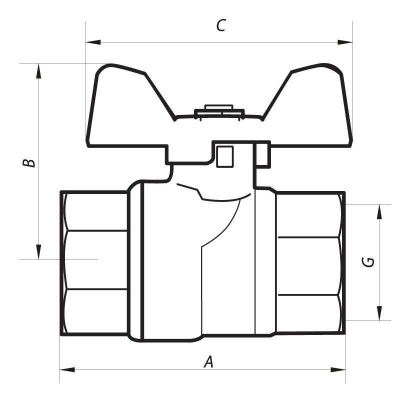 Кран шаровой Nolf NF.712 - 3/4