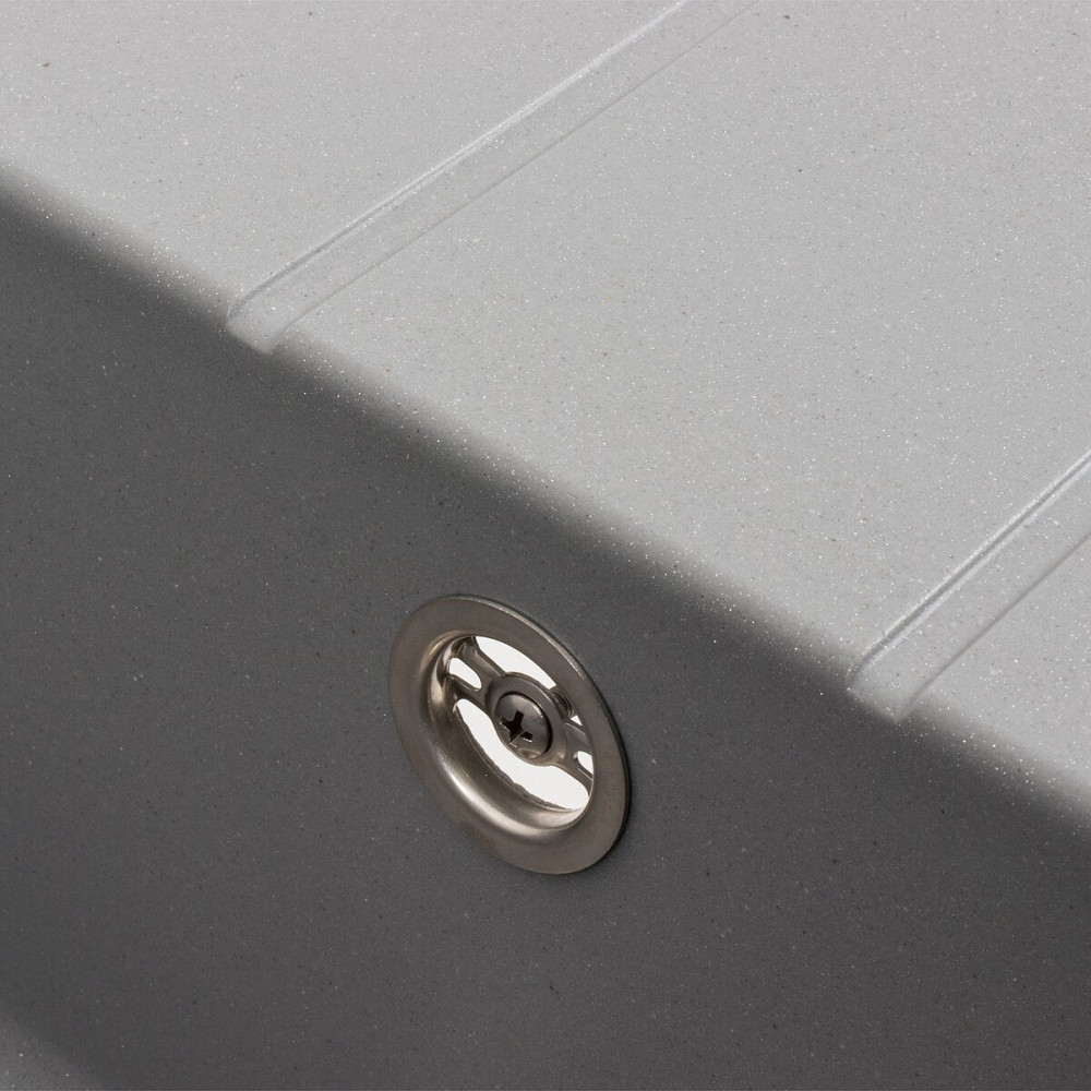 Гранітна мийка для кухні VALESO INTENSO 6550 матова Сірий металік Коломыя - изображение 7