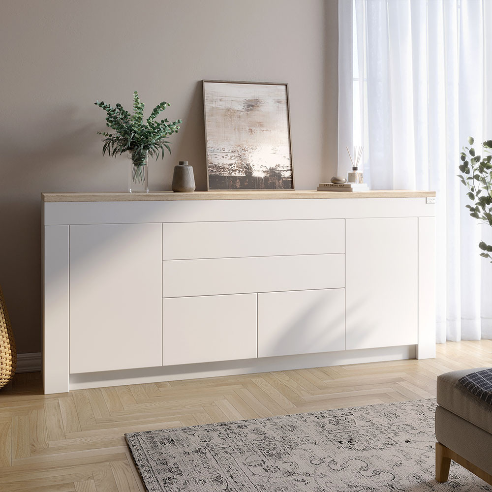 Большой комод LION Ларри-2 Нимфея Альба/Дуб сонома (LION-041064) ТОП Днепр - изображение 1