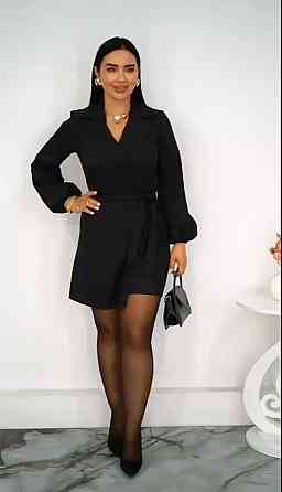 Стильный женский комбинезон с запахом имитация платья костюмка 52/54 Одесса