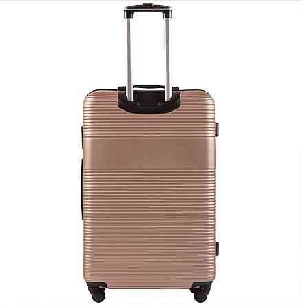 Валіза пластикова WINGS 5398 велика 75 см золотисто-рожева Київ