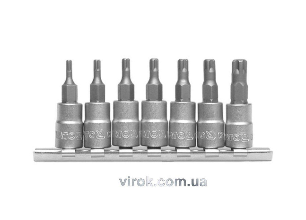 Набір головок YATO : TORX TS10-TS40, квадрат 1/4" торцеві, L= 35 мм. 7 шт. [12/48] Одеса - фото 1