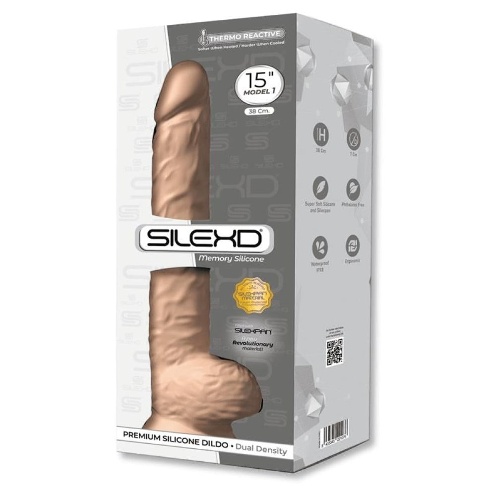 Фалоімітатор реалістичний SileXD Model 1 на присосці, бежевий Sex Aura Київ - фото 4