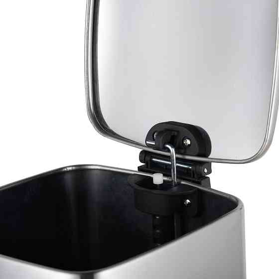 Квадратне сміттєве відро з плавним закриттям Zerix Kubix-TC0108 SS Color 8 л, колір нержавійка ZX589 Харків