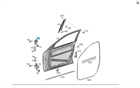 Mercedes-Benz  A1667200237 Петля передніх правих дверей верхня ML/GLE W166 GL/GLS X166 Одеса