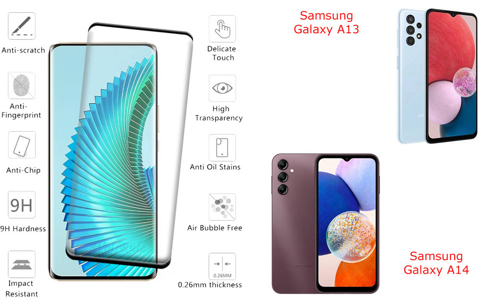 Захисне скло HyperGlass Pro для Samsung Galaxy A13, Galaxy A14 – максимальна чутливість та захист Київ - фото 2