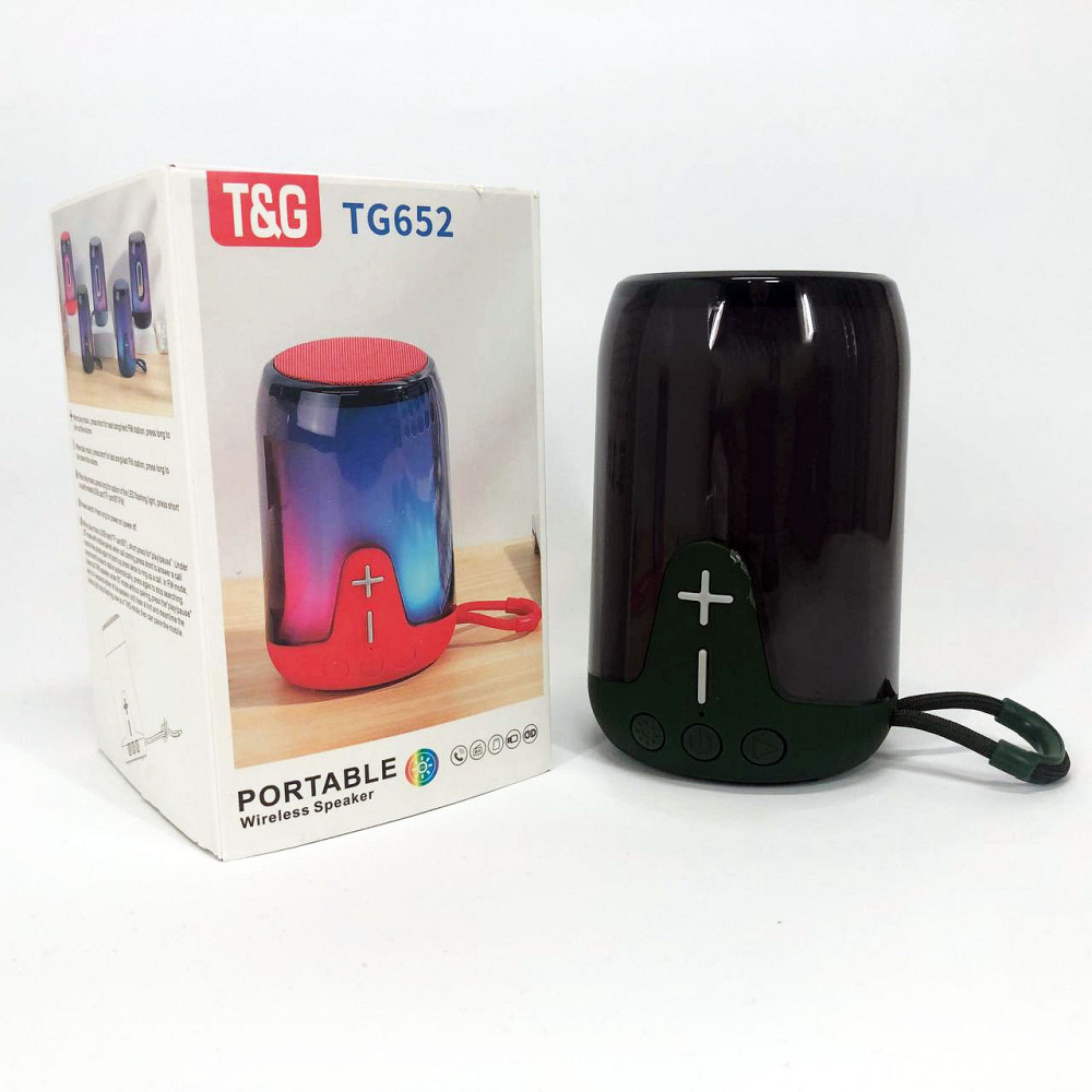 Блютуз колонка з різнокольоровою підсвіткою TG652, Колонки дорожні, XL-220 Переносні колонки Київ - фото 7