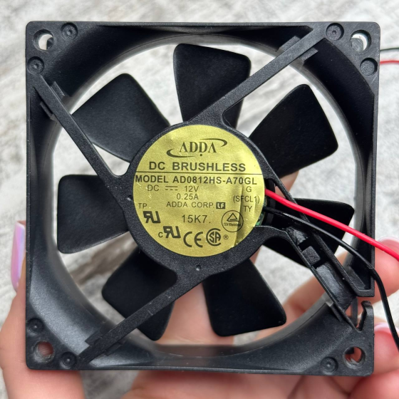 Вентилятор для корпусу 80мм 8025, 12В 0.2А, 2-pin, кулер охолодження ПК та блоків живлення Київ